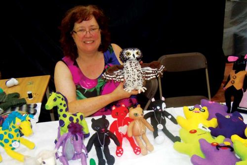 Lisa Driscoll' s hand sewn felt creatures at the 2014 Cloyne Showcase that tool place August 8-10 at the NAEC